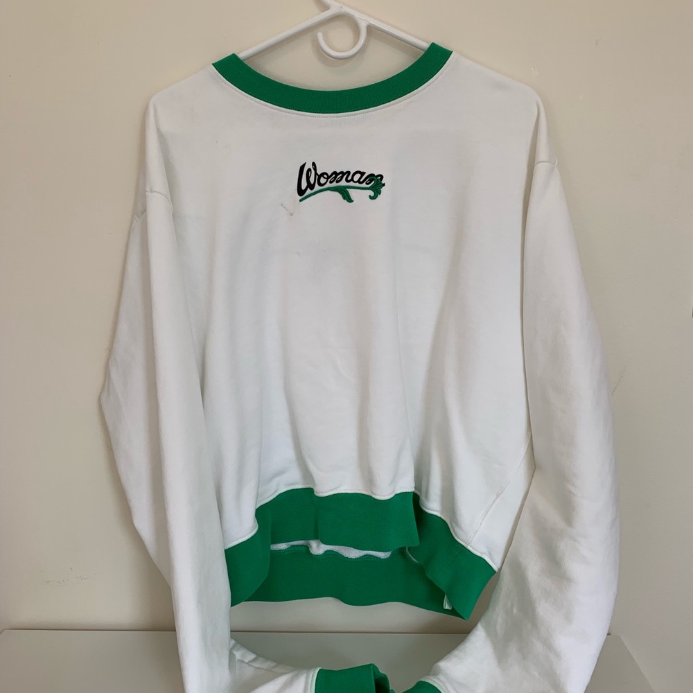 Off-White “Woman” Crop Sweatshirt
